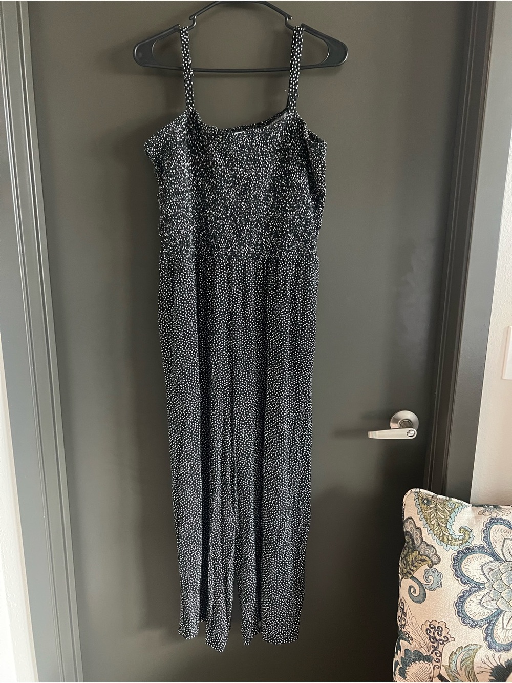 Old Navy Black and White Polka Dot Jumpsuit